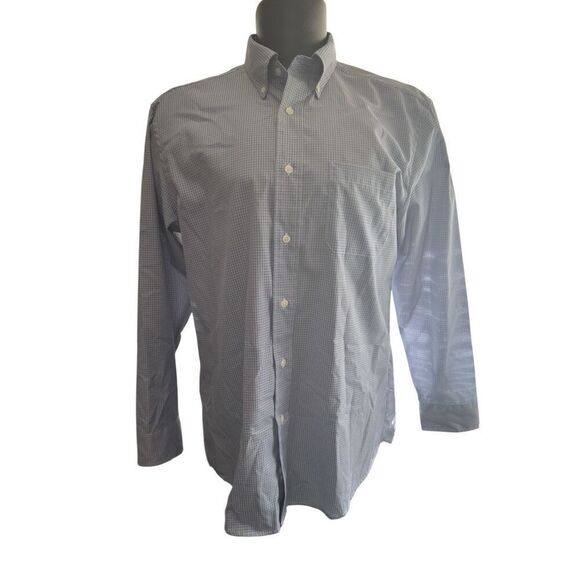 Pendleton Men’s Size Large L Button Down Long Sleeve Shirt Blue White - Picture 1 of 3